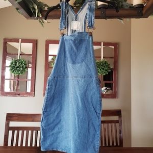 Life in Progress Denim Overall Dress with Pockets